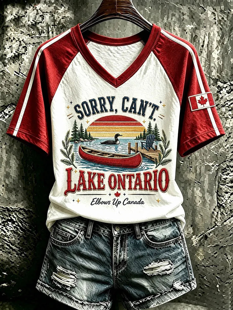 Women’s Lake Ontario Printed Casual T-shirt