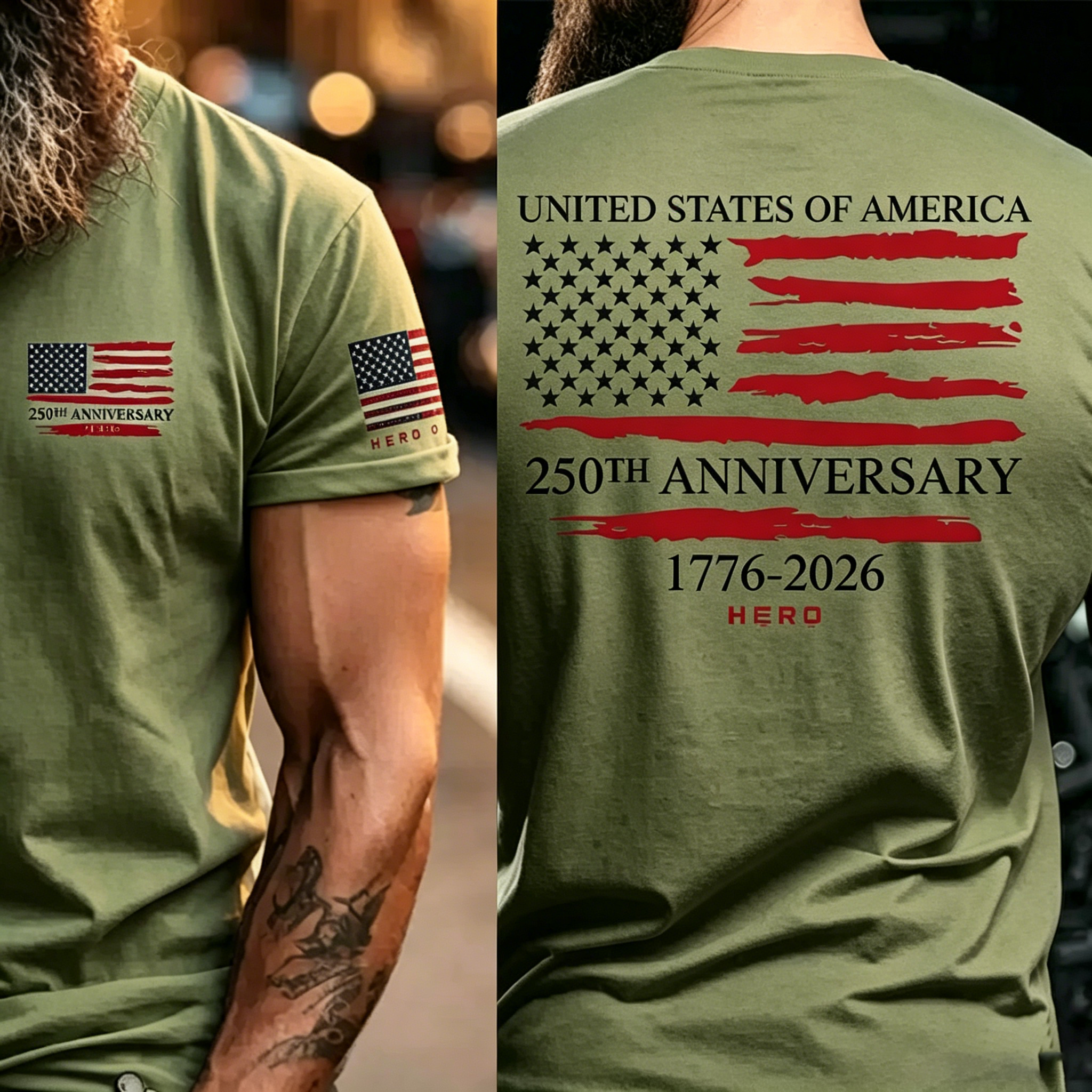 Unisex Hero Company USA 250th Anniversary T-Shirt