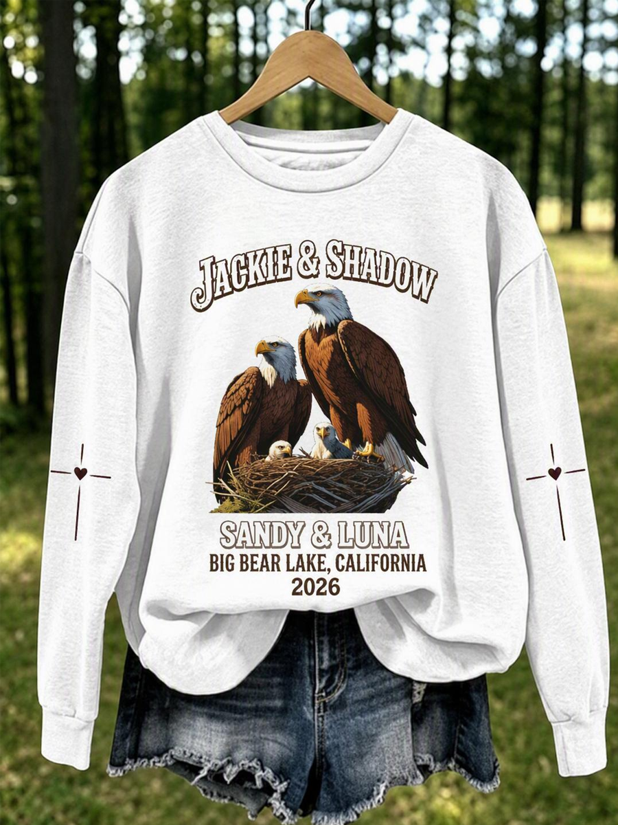 Women'S Jackie & Shadow Print Crew-Neck Sweatshirt