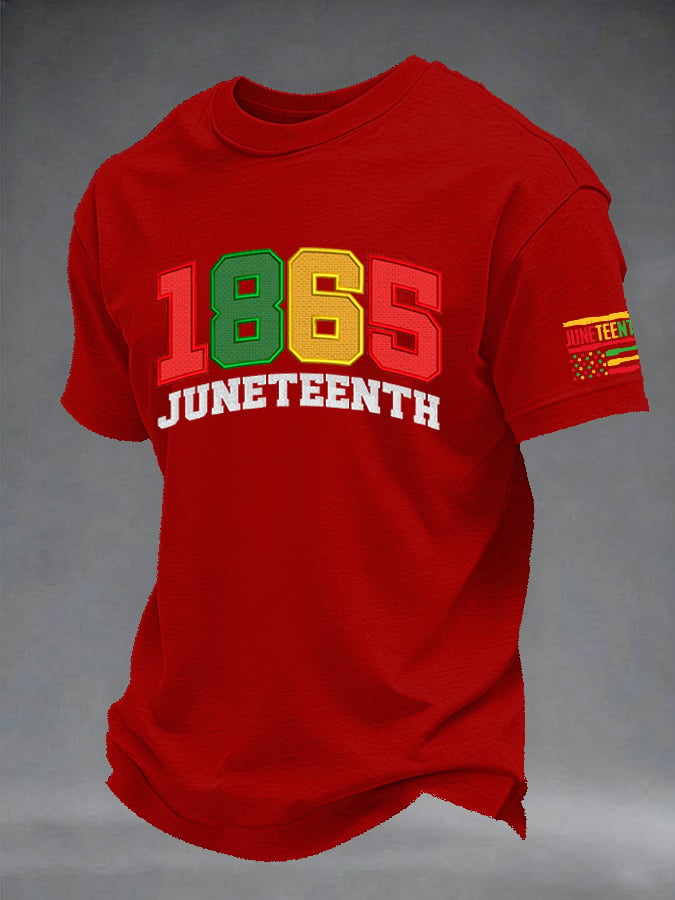 Men's Juneteenth Print Casual T-Shirt