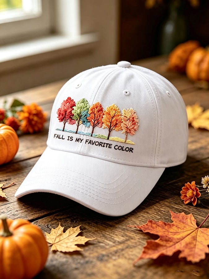 Unisex FALL IS MY FAVORITE COLOR Print Baseball Cap