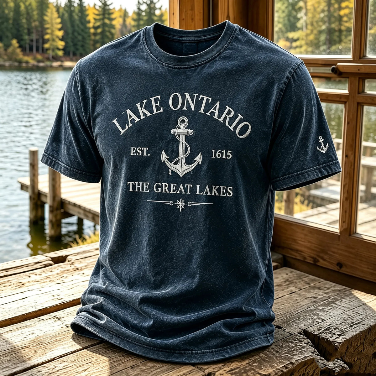 Men's 1615 Ontario Printed Casual Short-sleeve T-shirt