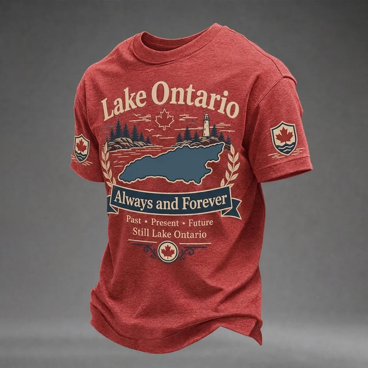 Men's Lake Ontario Always And Forever Printed T-shirt
