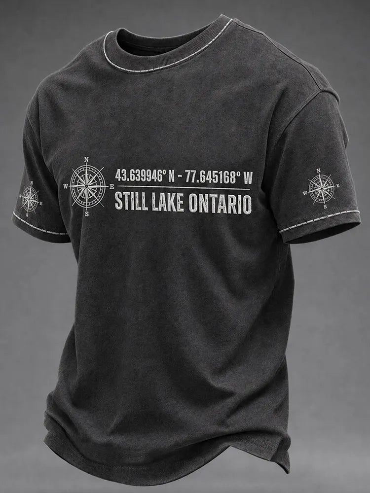 Men's Lake Ontario Always And Forever Printed Short Sleeve T-shirt
