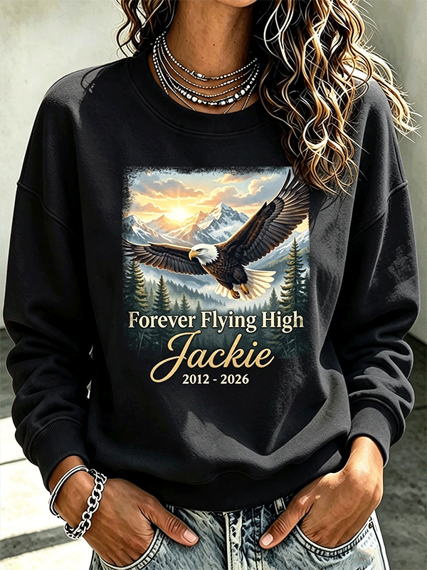 Women'S Forever Flying High Jackie Mountain Bald Eagle Memorial Sweatshirt