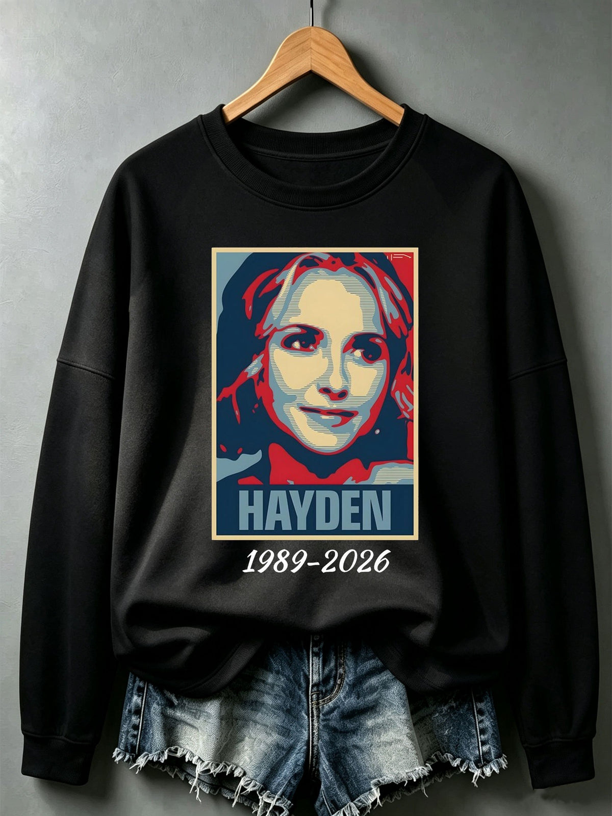 Women's Retro-Casual Printed Crew-Neck Sweatshirt