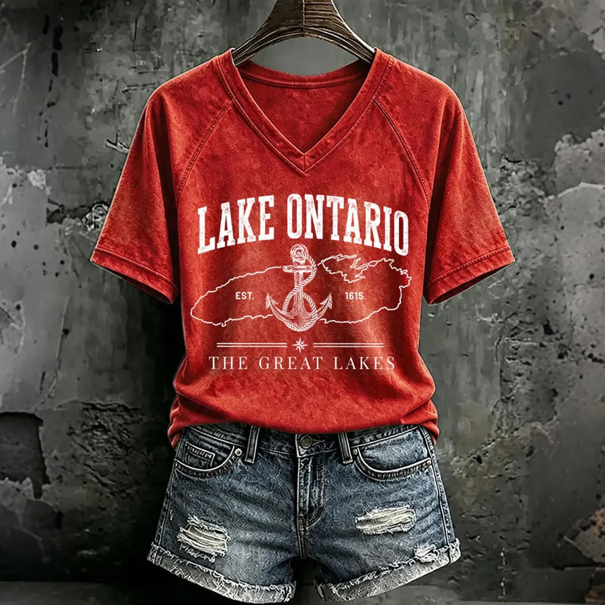 Women’s Lake Ontario Printed Casual T-shirt