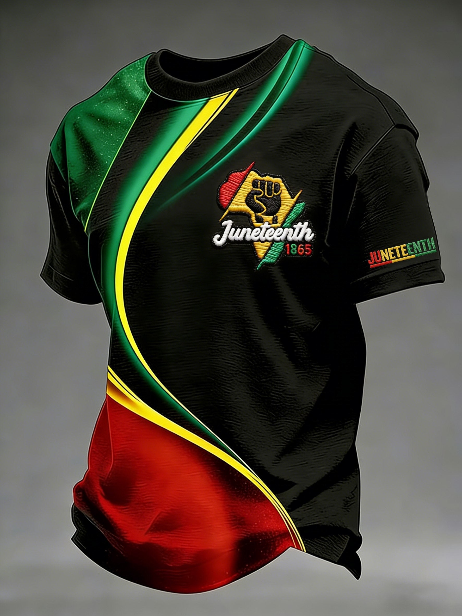 Men's Black Juneteenth Short-Sleeve T-Shirt