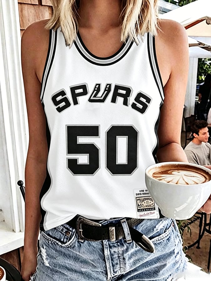 Women's San Antonio Spurs 50 Throwback Sleeveless Jersey