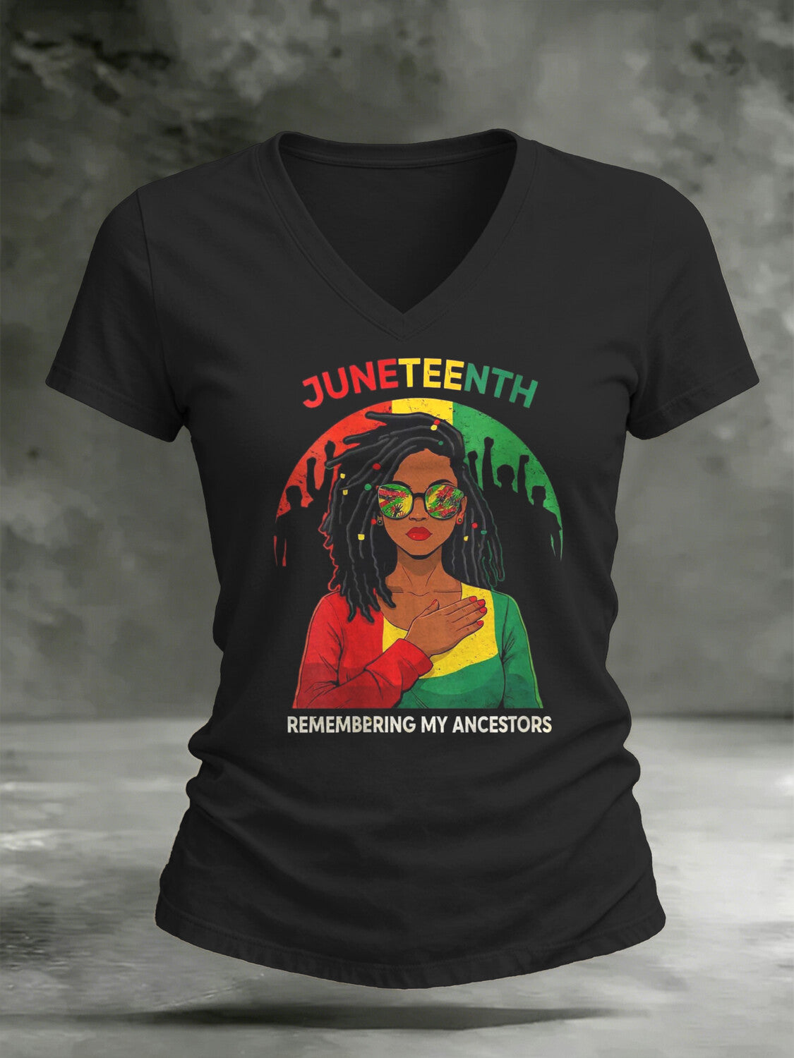 Women's Juneteenth Remembering My Ancestors Black Queen Print Casual T-Shirt