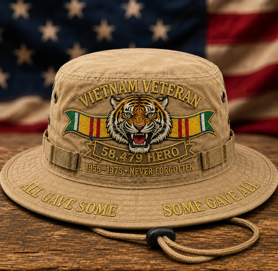 🎖️Vietnam Veteran 1955–1975 Memorial Boonie Hat
