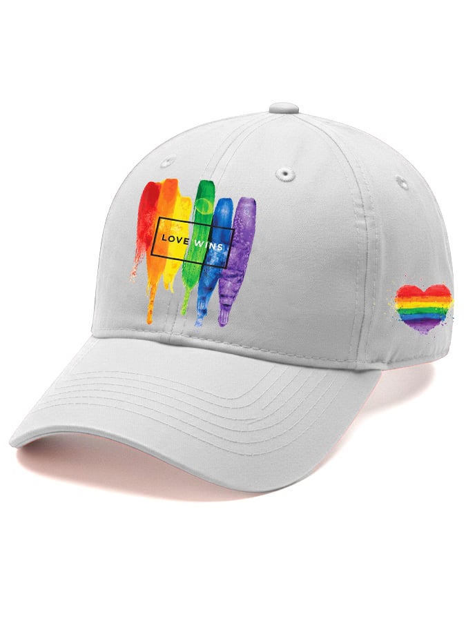 Unisex Retro LGBT Love Wins Print Baseball Cap