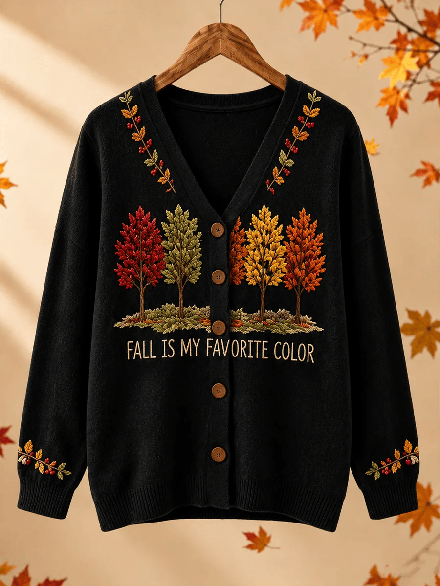Women's Fall Patchwork Pumpkin Print Cardigan