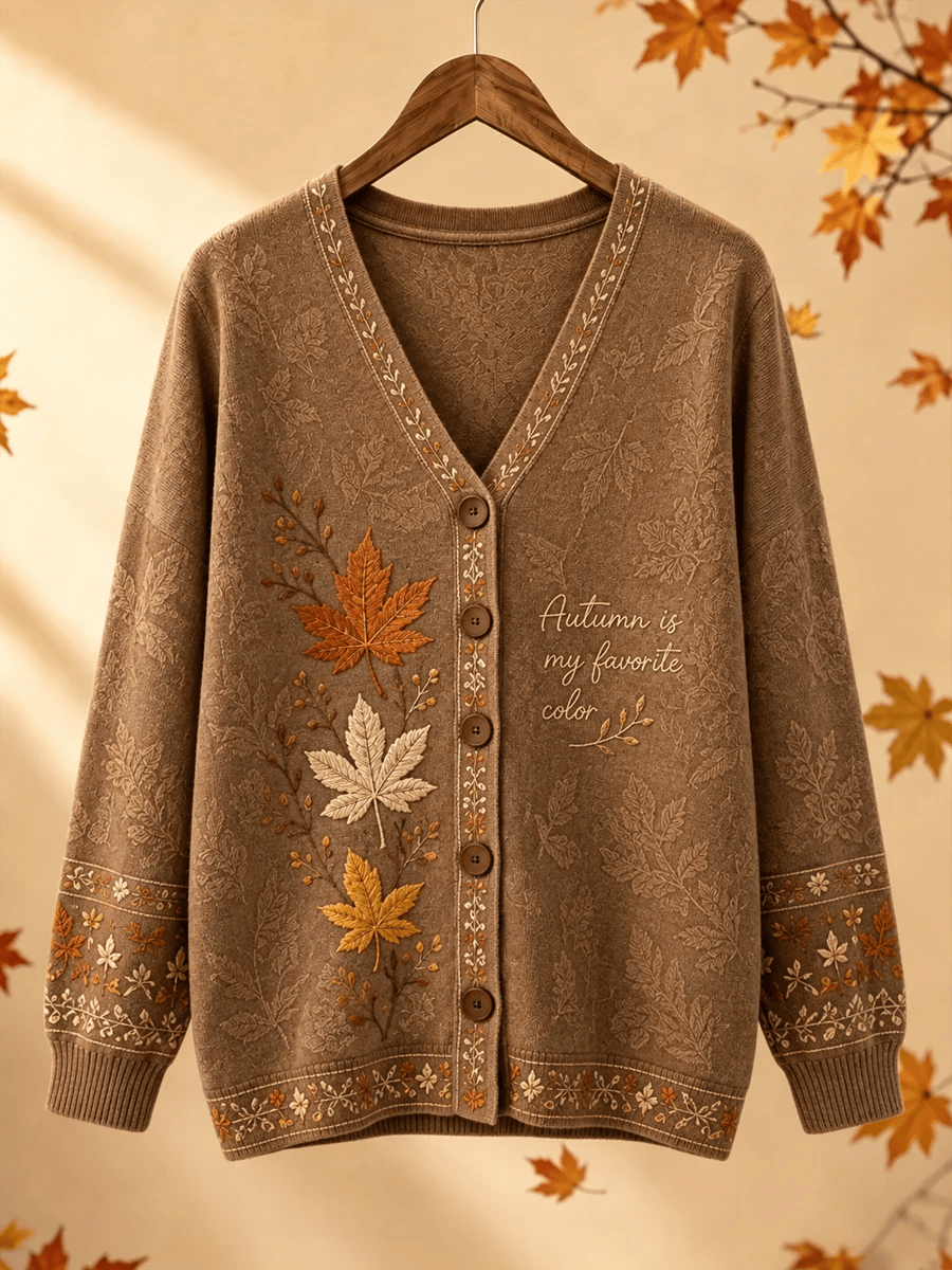 Women's Fall Patchwork Pumpkin Print Cardigan