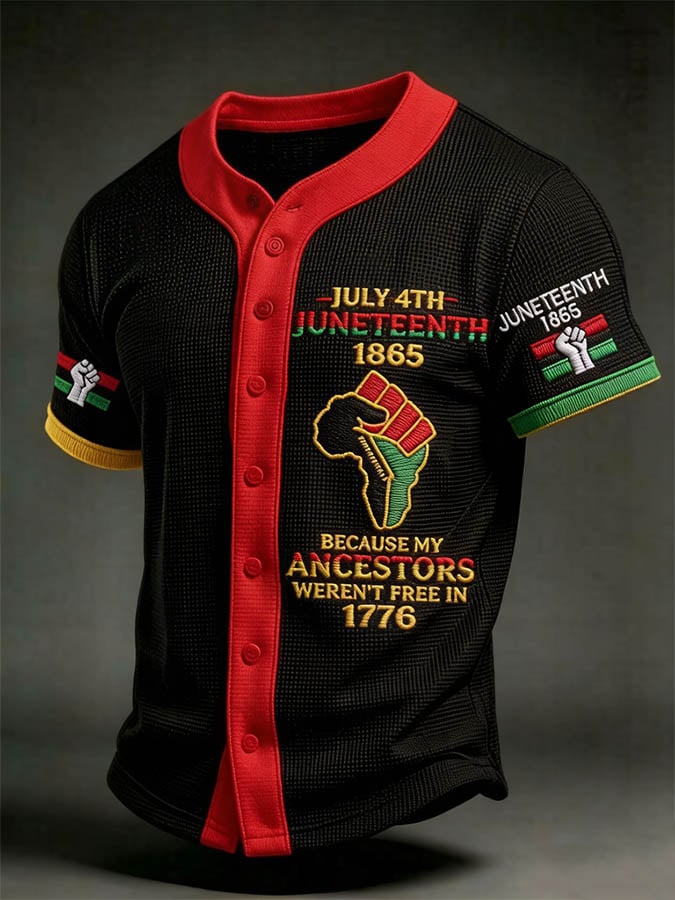 Men's Juneteenth Print Casual Top