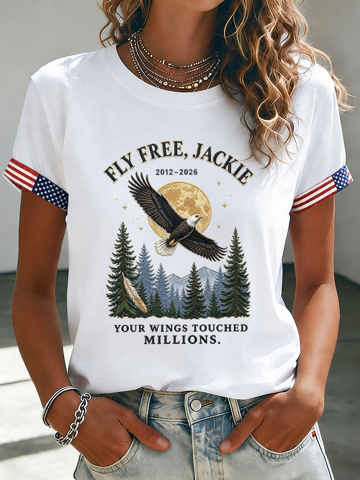 Women'S Jackie Bald Eagle Print T-Shirt