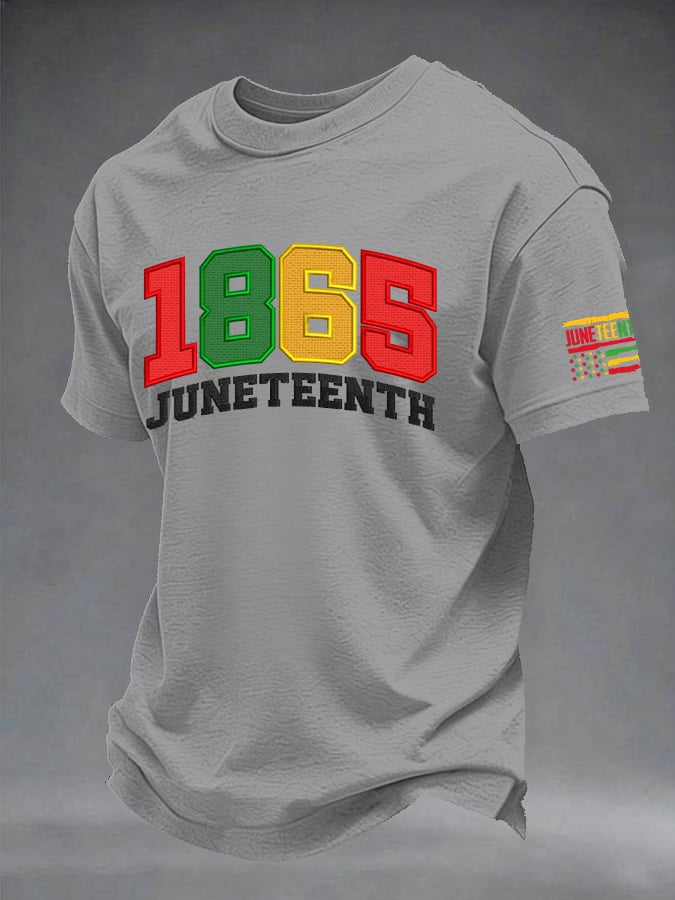 Men's Juneteenth Print Casual T-Shirt