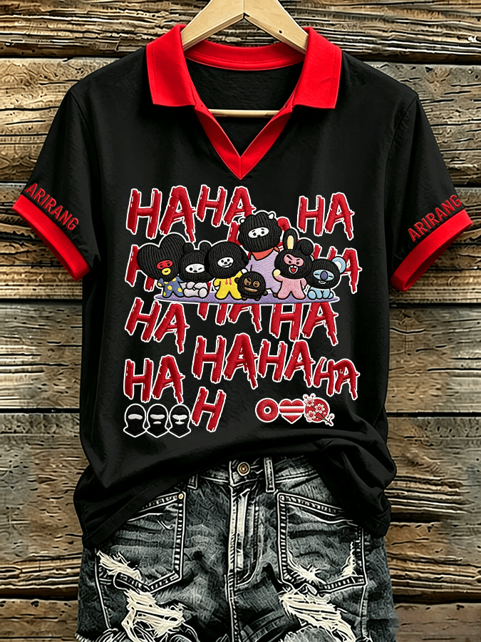 🔥Buy 3 Get 15% Off🔥Music Lovers' Collared Comfortable Women's Short-Sleeved T-Shirt