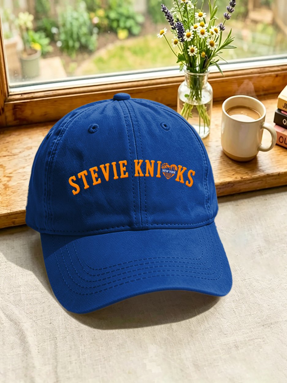 Retro New York Basketball Stevie Print Baseball Cap
