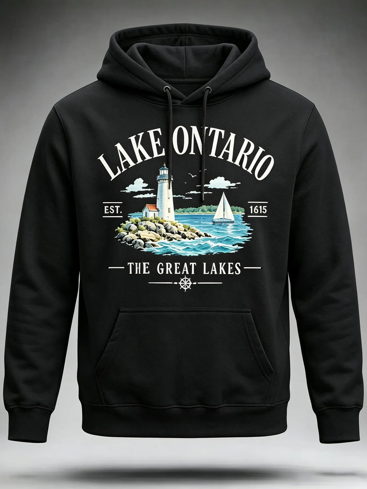 Men's Lake Ontario Always And Forever Printed Hoodie