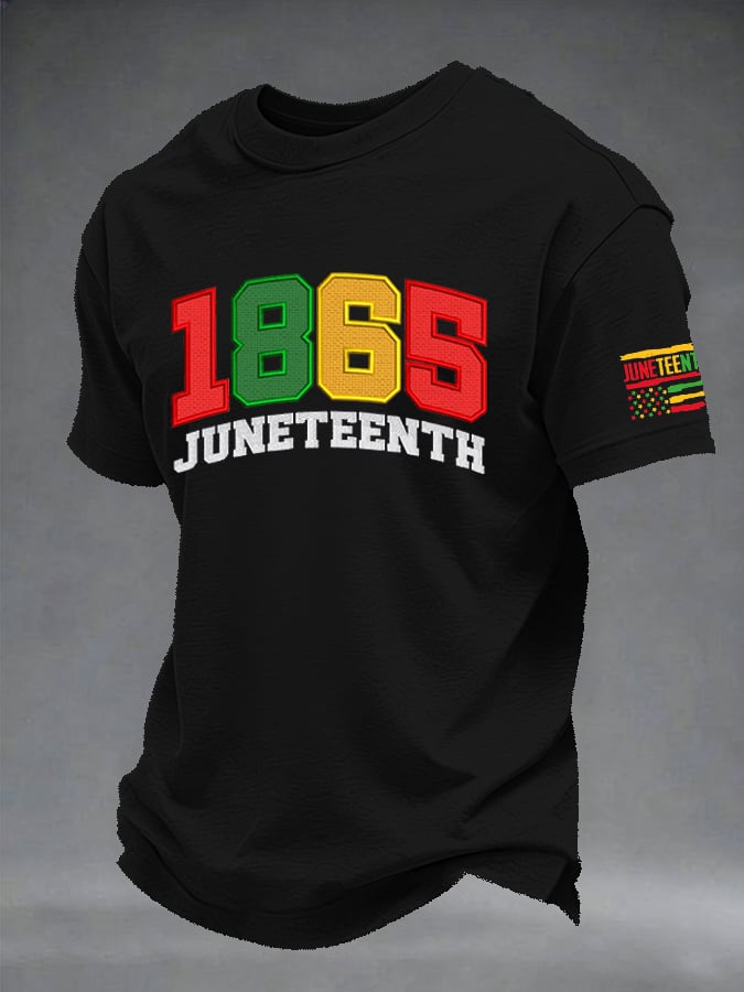 Men's Juneteenth Print Casual T-Shirt