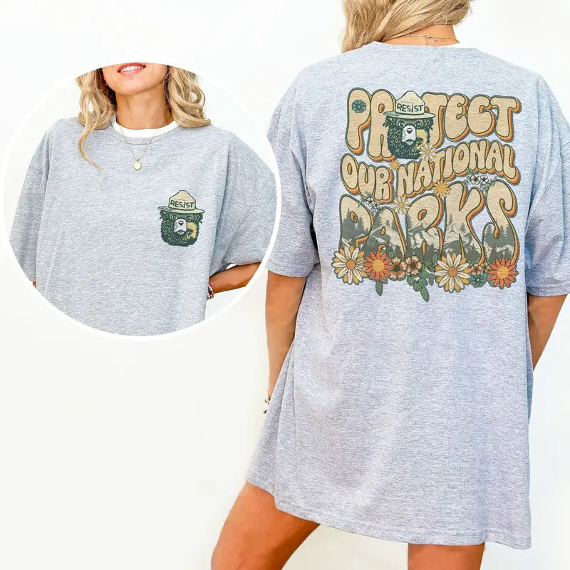 Women's Protect our National Parks 2 Sides Comfort Colors Shirt