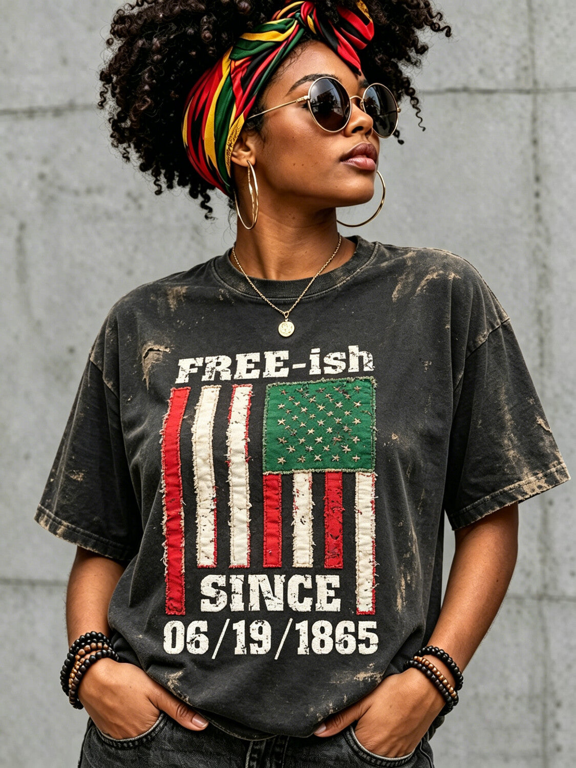 Women's Free-ish Since 1865 Juneteenth Print Casual T-Shirt