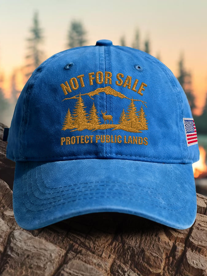 Retro Resist  Not For Sale Protect Public Lands Print Baseball Cap