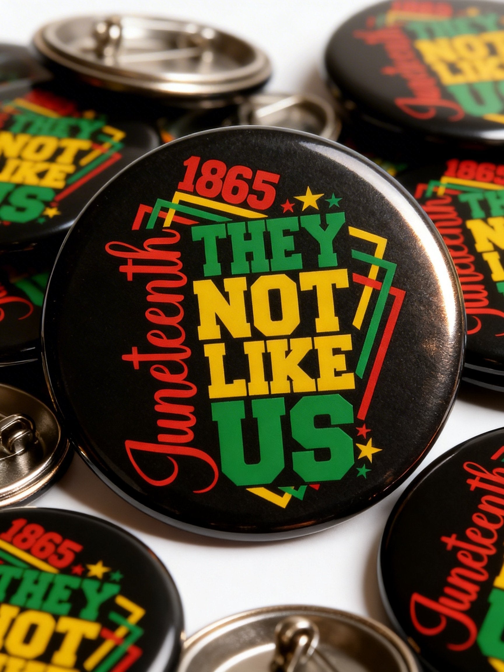 Juneteenth 1865 They Not Like Us Pin Button