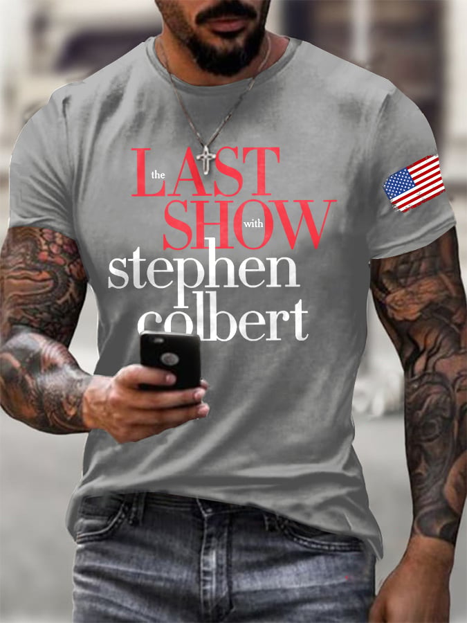 Men's Retro Last Show Print T-Shirt