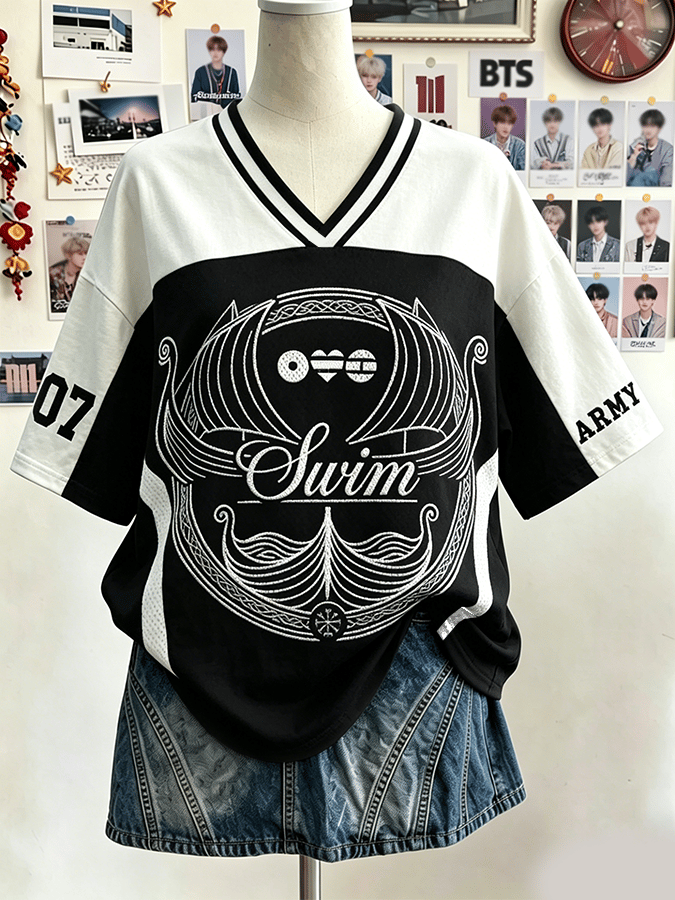 🔥Buy 3 Get 15% Off🔥Arirang Music Lovers Design V-Neck Mid-Sleeve Comfortable T-Shirt