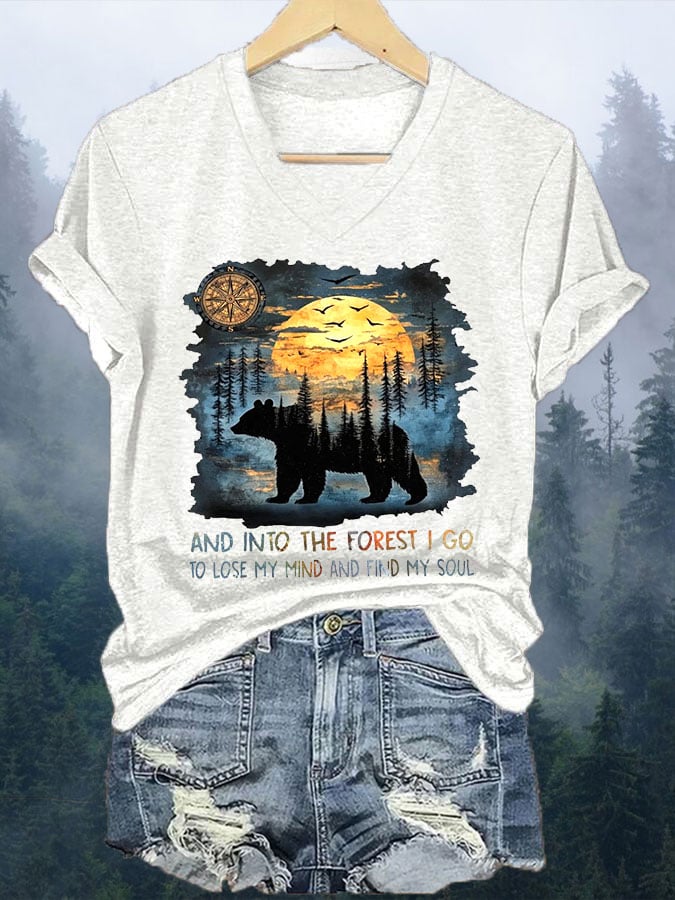 Women's National Parks Print V-Neck T-Shirt