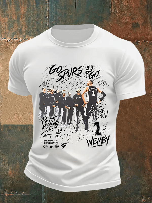 Men's  WEMBY Print Round Neck T-shirt