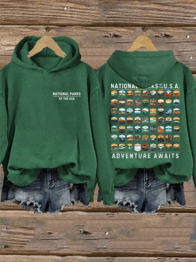 Women's National Parks Heat Transfer Hooded Sweatshirt