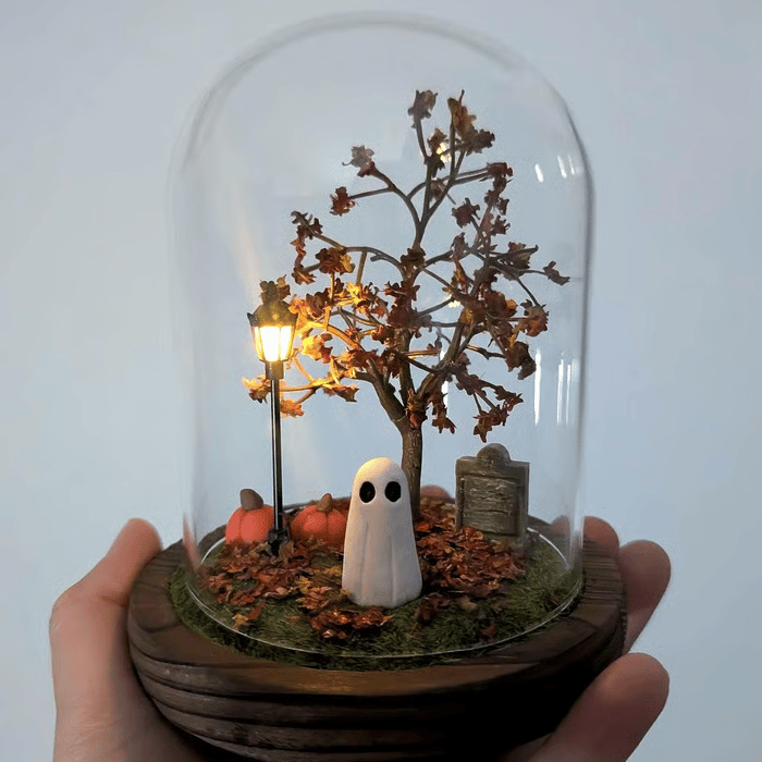 🎉 Special Offer - 49% Discount!👻Boo Jar! Handmade Halloween Spooky Pumpkin Jar Night Light