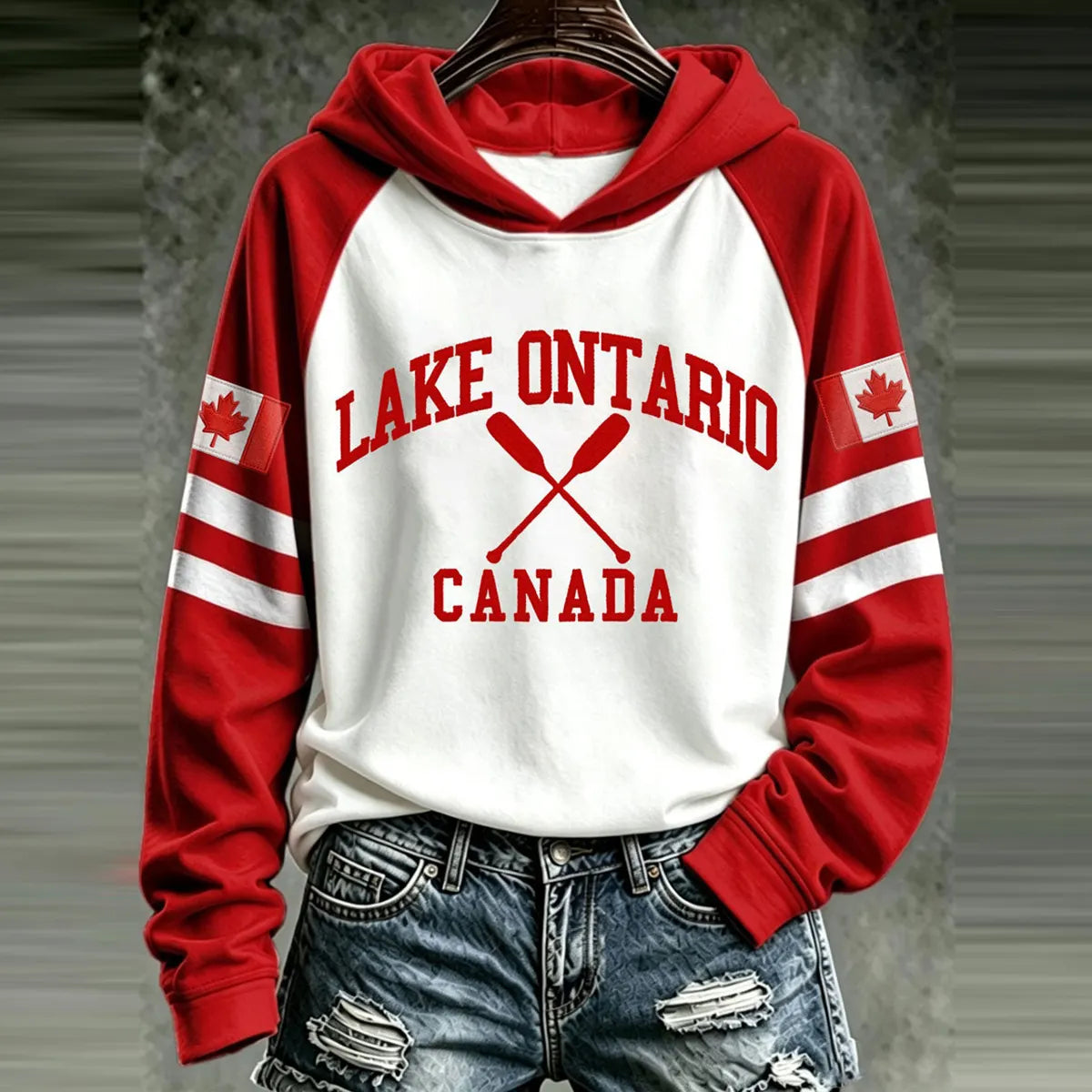 Women's Lake Ontario Printed Casual Hoodie
