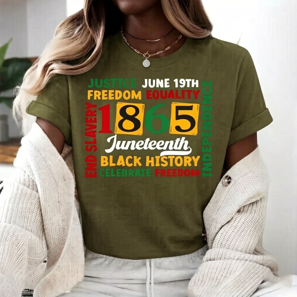 Unisex Casual Short-Sleeve Sexy Style Juneteenth 1865 T-Shirt