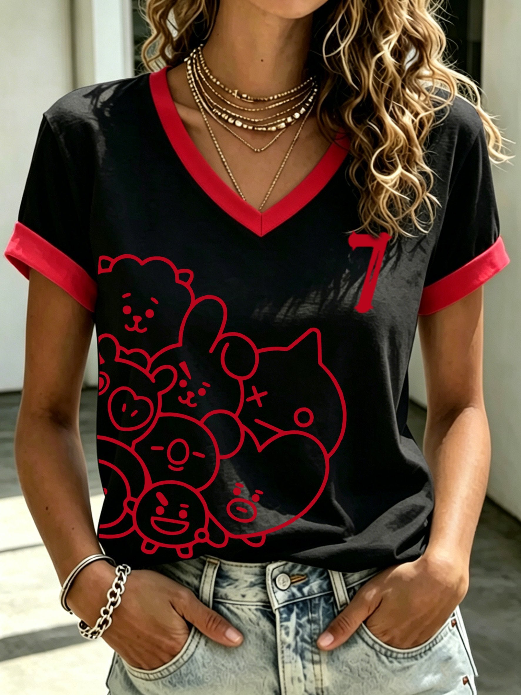 🔥Buy 3 Get 15% Off🔥Women's Letter-Print Top