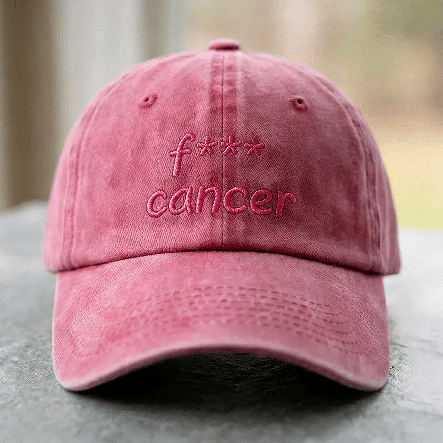 男女同款“F*** cancer”乳腺癌意识印花帽子