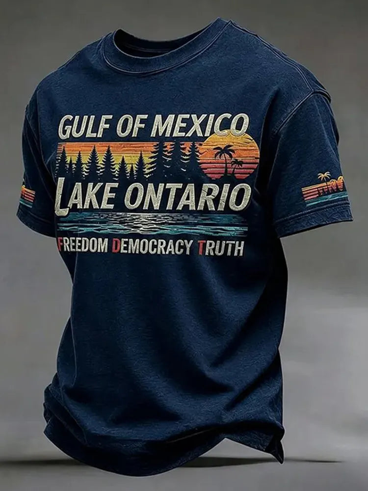 Men's Lake Ontario Printed Short Sleeve T-shirt