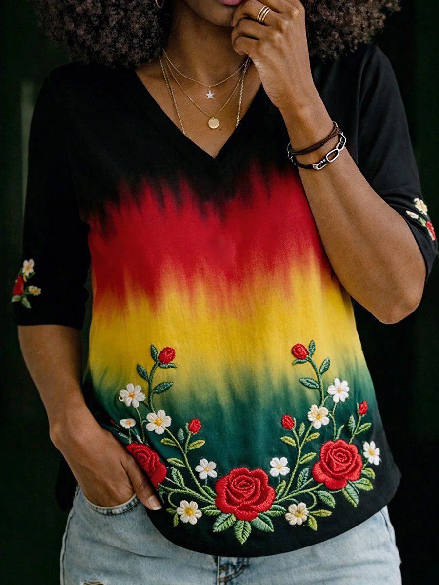 Retro Juneteenth Print T-Shirt