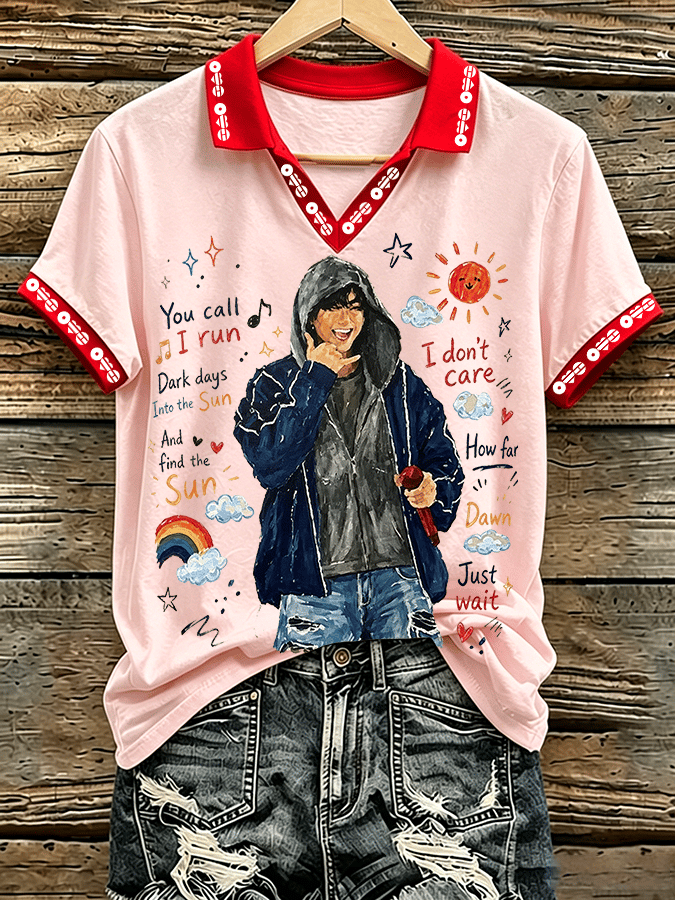 🔥Buy 3 Get 15% Off🔥Music Lovers' Collared Comfortable Women's Short-Sleeved T-Shirt
