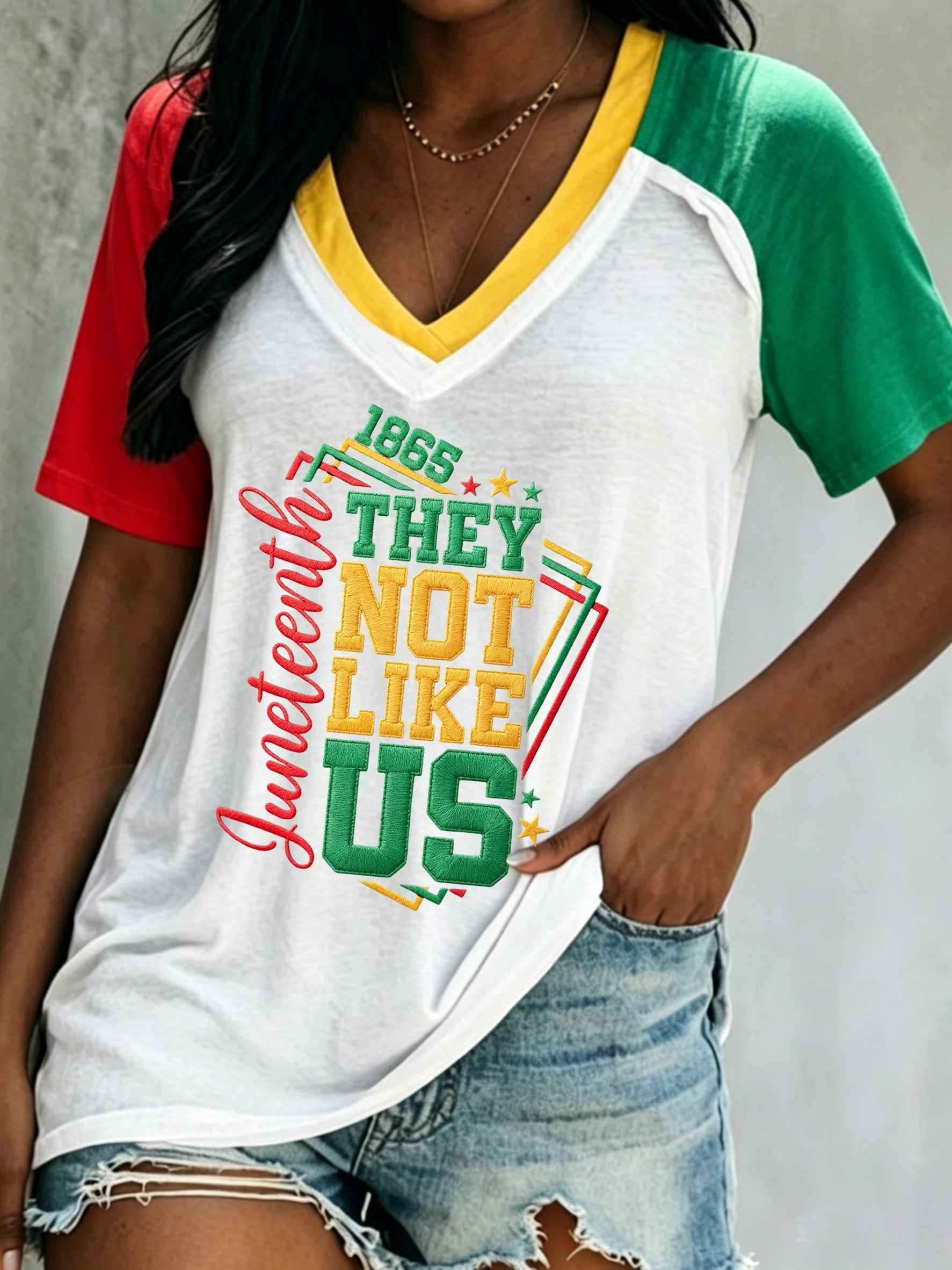 Women's Juneteenth Print Casual Crewneck Top