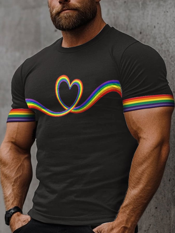 Men's Pride Month Print Casuasl T-Shirt