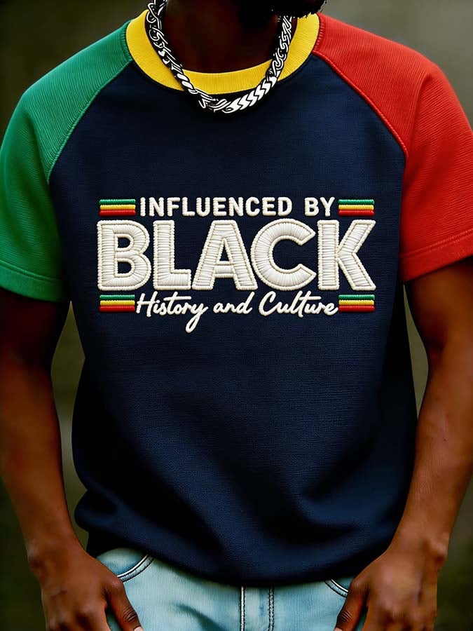 Men's Juneteenth Print Casual T-Shirt