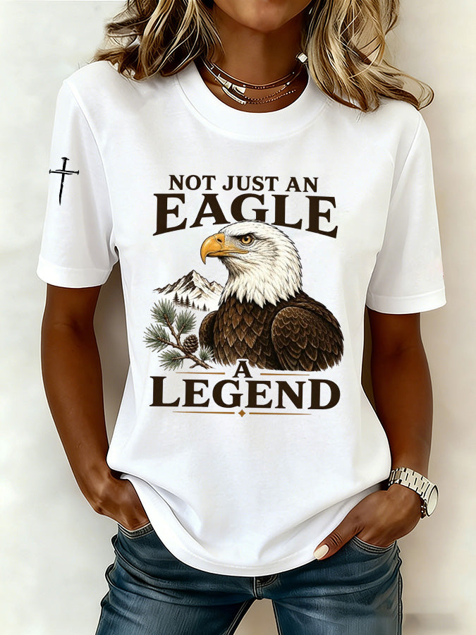Women'S Not Just an Eagle A Legend Memorial Tee