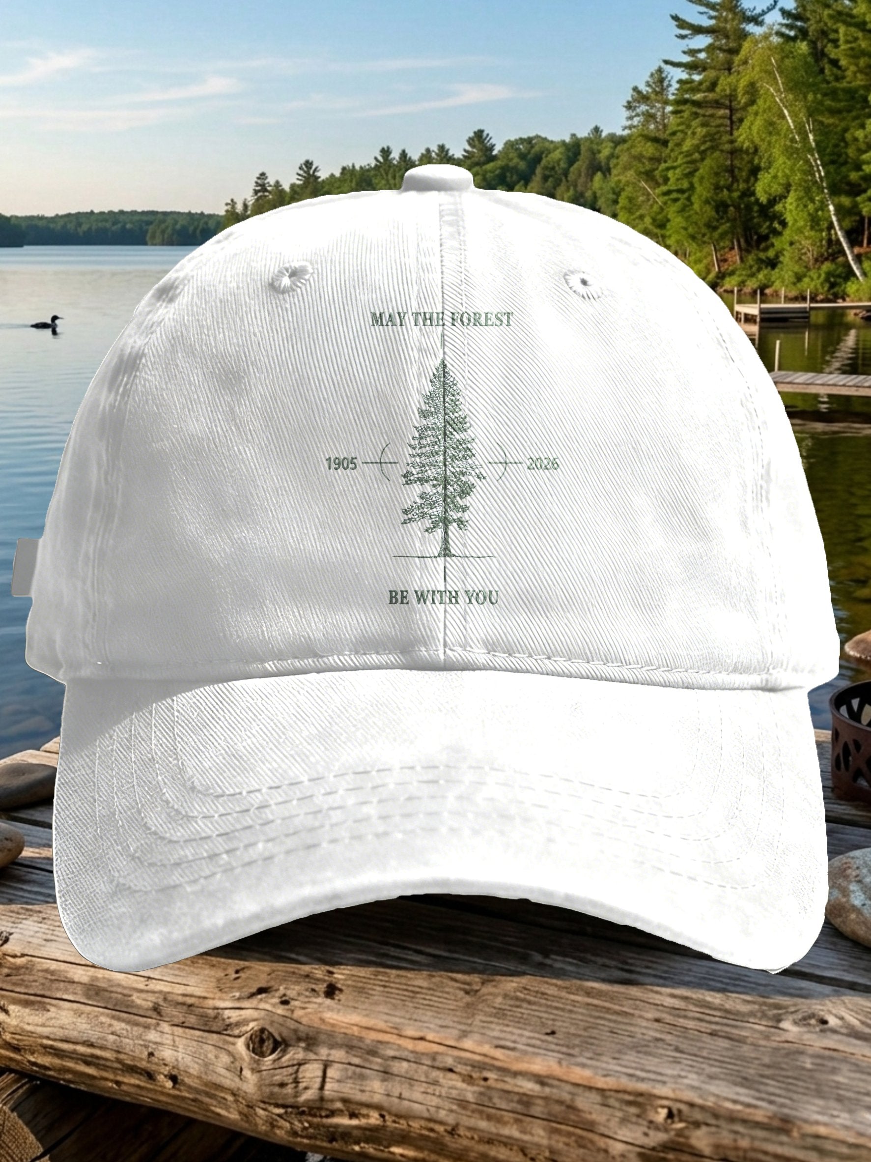 Retro May The Forest Be With You Print Baseball Cap