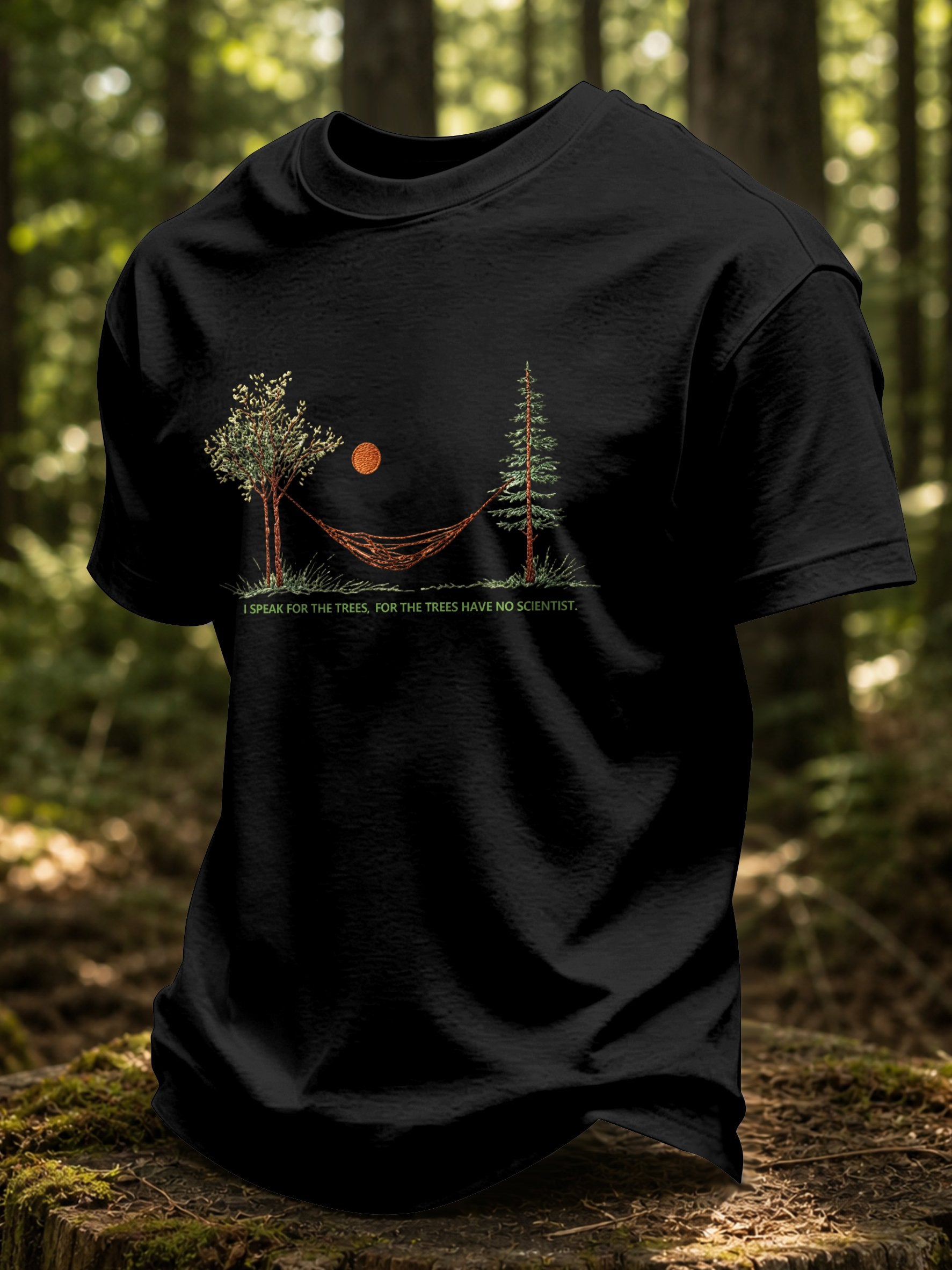 Men's I Speak For The Trees, For The Trees Have No Scientist Printed Casual T-Shirt
