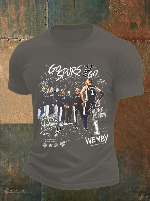 Men's  WEMBY Print Round Neck T-shirt