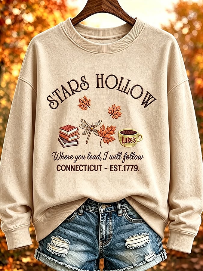 Women's  Fall In My Gilmore Girls Rerun Era Print Hoodie